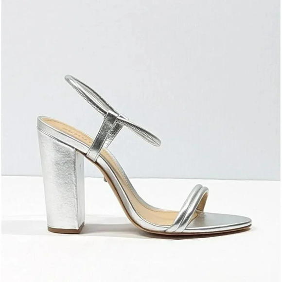 Schutz Women's Pincesa Silver Metallic High-Heel Sandals Size 9.5 B (MSRP $170) - Picture 3 of 10